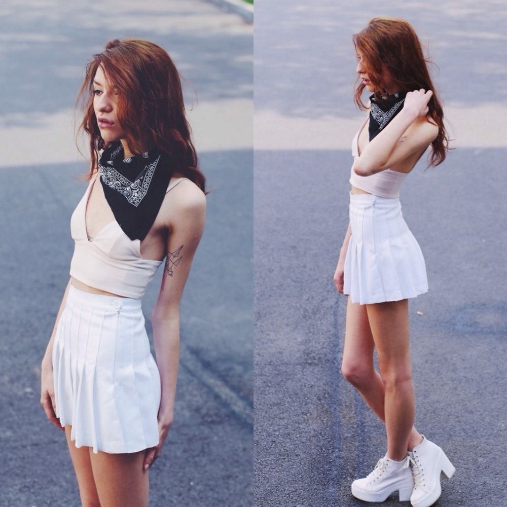 Genuine American Apparel white tennis skirt XS